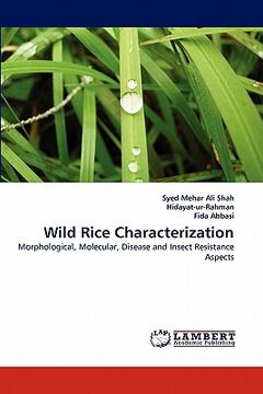 portada wild rice characterization (en Inglés)