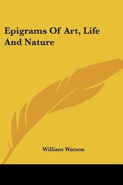 portada epigrams of art, life and nature