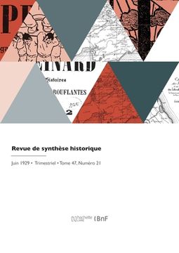 portada Revue de synthèse historique (en Francés)