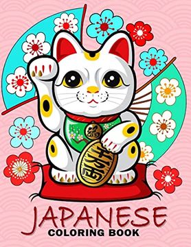 portada Japanese Coloring Book: Travel Japan Coloring Book Easy, Fun, Beautiful Coloring Pages (en Inglés)