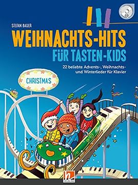 portada Weihnachts-Hits für Tasten-Kids: 22 Beliebte Kinderlieder in Leichten Klavierbearbeitungen (en Alemán)