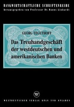 portada Das Treuhandgeschäft Der Westdeutschen Und Amerikanischen Banken (in German)