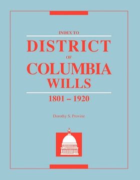 portada index to district of columbia wills, 1801-1920 (en Inglés)