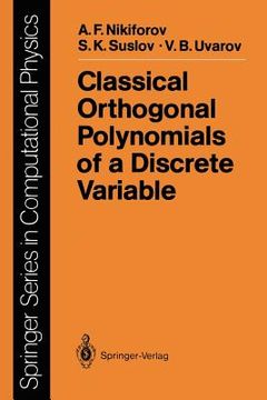 portada classical orthogonal polynomials of a discrete variable (en Inglés)