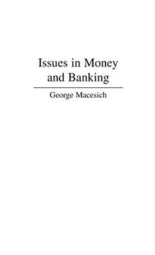 portada Issues in Money and Banking (in English)