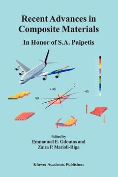 portada recent advances in composite materials: in honor of s.a. paipetis (en Inglés)