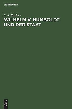 portada Wilhelm v. Humboldt und der Staat 
