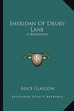 portada sheridan of drury lane: a biography