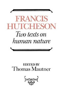 portada Hutcheson: Two Texts on Human Nature (en Inglés)