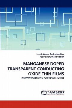 portada manganese doped transparent conducting oxide thin films (en Inglés)