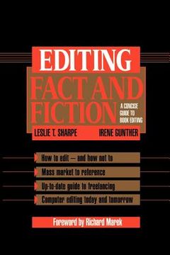 portada Editing Fact and Fiction: A Concise Guide to Book Editing (en Inglés)