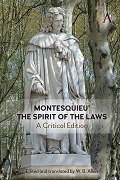 portada Montesquieu''The Spirit of the Laws' A Critical Edition (en Inglés)