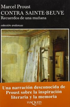 portada Contra Sainte-Beuve: Recuerdos de una Mañana (in Spanish)