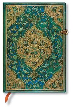 portada Paperblanks | Turquoise Chronicles | Hardcover | Midi | Lined | Clasp Closure | 240 pg | 120 gsm (en Inglés)