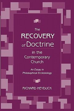portada the recovery of doctrine in the contemporary church: an essay in philosophical ecclesiology