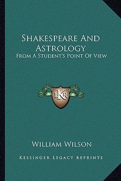 portada shakespeare and astrology: from a student's point of view (en Inglés)