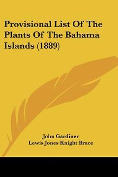 portada provisional list of the plants of the bahama islands (1889) (en Inglés)