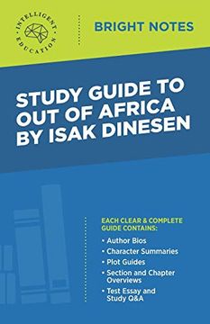 portada Study Guide to out of Africa by Isak Dinesen (Bright Notes) (en Inglés)