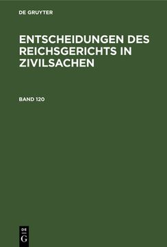 portada Entscheidungen des Reichsgerichts in Zivilsachen (German Edition) [Hardcover ] (en Alemán)