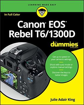 portada Canon EOS Rebel T6/1300D For Dummies (For Dummies (Lifestyle)) (en Inglés)