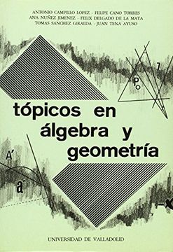 portada Tópicos en algebra y geometría