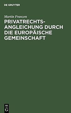 portada Privatrechtsangleichung Durch die Europäische Gemeinschaft (in German)