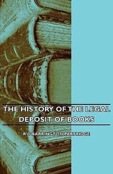 portada the history of the legal deposit of books (en Inglés)