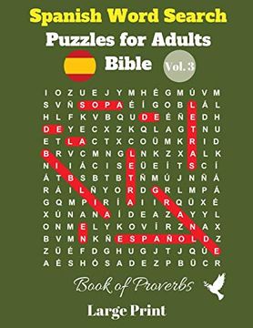 portada Spanish Word Search Puzzles for Adults: Bible Vol. 3 Book of Proverbs, Large Print (in Spanish)