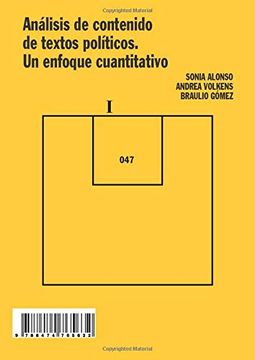 portada Análisis de Contenido de Textos Políticos. Un Enfoque Cuantitativo (in Spanish)