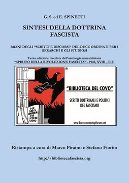 portada Sintesi Della Dottrina Fascista (in Italian)