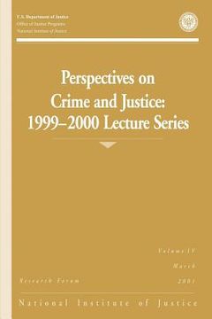 portada Perspectives on Crime and Justice: 1999-2000 Lecture Series