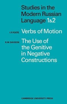 portada Studies in the Modern Russian Language: 1. Verbs of Motion use Genitive 2. The use of the Genitive in Negative Constructions (en Inglés)