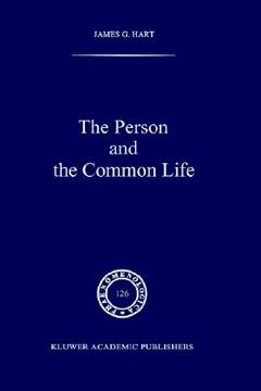 portada the person and the common life: studies in a husserlian social ethics (en Inglés)