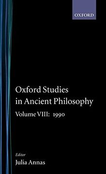 portada Oxford Studies in Ancient Philosophy: Volume Viii: 1990 (in English)