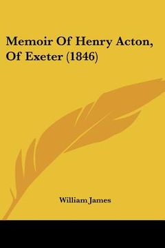 portada memoir of henry acton, of exeter (1846)