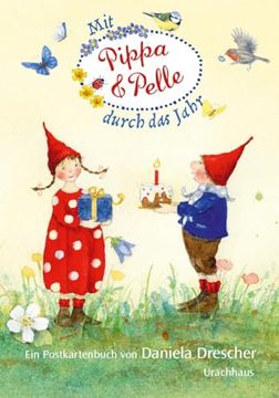 portada Postkartenbuch mit Pippa und Pelle Durch das Jahr (en Alemán)