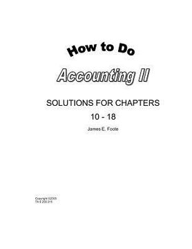 portada how to do accounting ii solutions for chapters 10 - 18 (en Inglés)