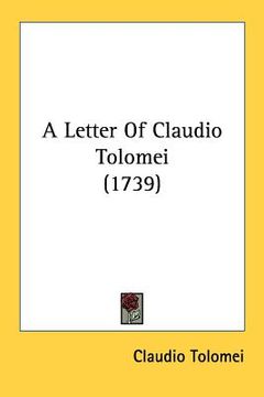portada a letter of claudio tolomei (1739) (en Inglés)