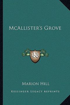 portada mcallister's grove (en Inglés)