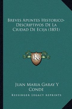 portada Breves Apuntes Historico-Descriptivos de la Ciudad de Ecija (1851)