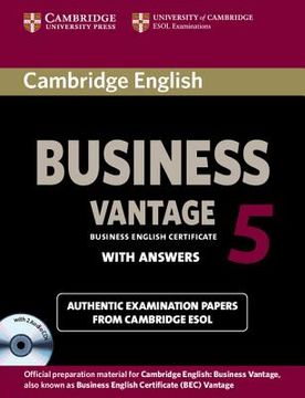 portada Cambridge English Business 5 Vantage Self-Study Pack (Student's Book With Answers and Audio cds (2)) (Bec Practice Tests) 