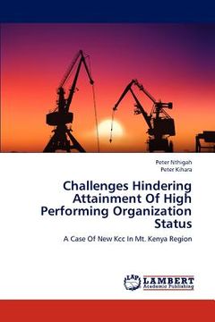 portada challenges hindering attainment of high performing organization status (en Inglés)