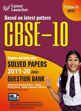 portada CBSE Class X 2022 - Term II: Chapter and Topic-wise Solved Papers 2011-2020 & Question Bank: Mathematics Science Social Science English by GKP (en Inglés)