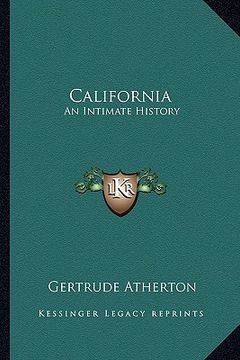 portada california: an intimate history (en Inglés)