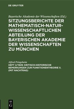 portada Kritisch-Historische Bemerkungen zur Funktionentheorie ii. (Mit Nachtrag) (German Edition) [Hardcover ] (en Alemán)