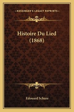 portada Histoire Du Lied (1868) (en Francés)