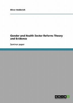 portada gender and health sector reform: theory and evidence