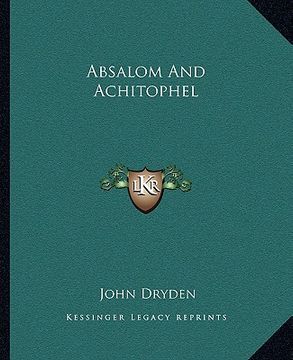 portada absalom and achitophel (in English)
