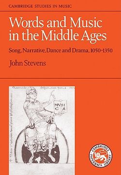 portada Words and Music in the Middle Ages Paperback: Song, Narrative, Dance and Drama, 1050-1350 (Cambridge Studies in Music) 