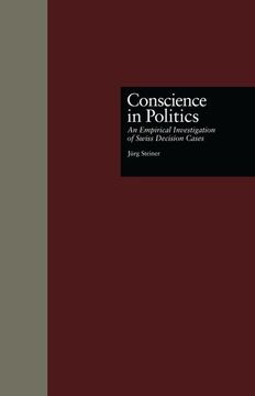 portada Conscience in Politics: An Empirical Investigation of Swiss Decision Cases (en Inglés)